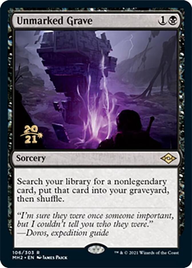 Unmarked Grave [Modern Horizons 2 Prerelease Promos] | Deep Dive Games St. Marys