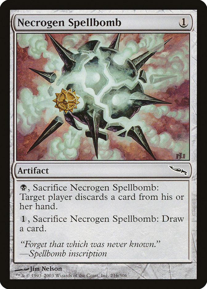 Necrogen Spellbomb [Mirrodin] | Deep Dive Games St. Marys