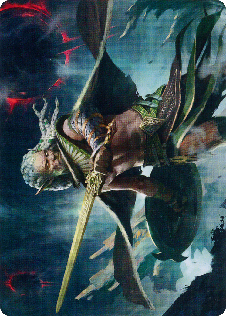 Serpent-Blade Assailant Art Card (40) [March of the Machine Art Series] | Deep Dive Games St. Marys