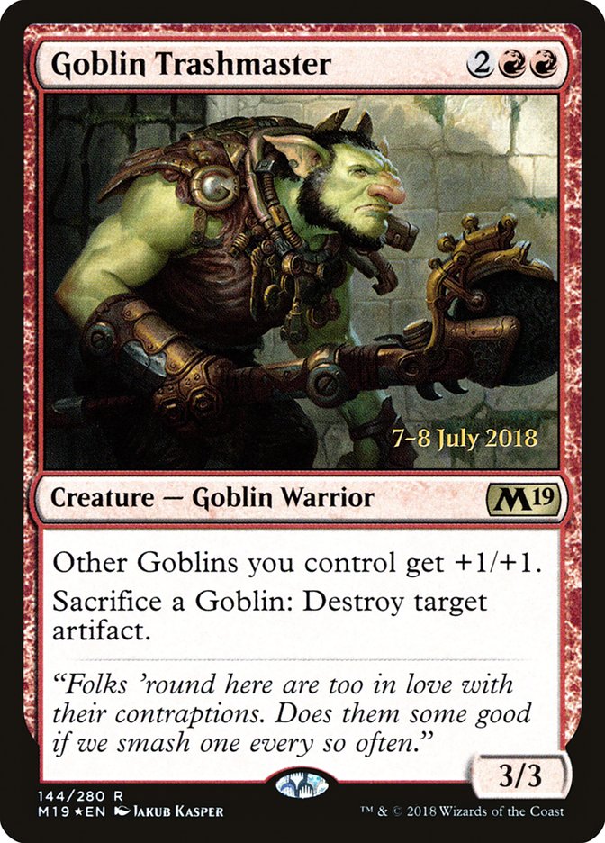 Goblin Trashmaster [Core Set 2019 Prerelease Promos] | Deep Dive Games St. Marys