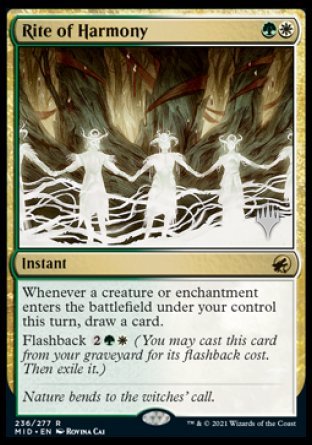 Rite of Harmony (Promo Pack) [Innistrad: Midnight Hunt Promos] | Deep Dive Games St. Marys