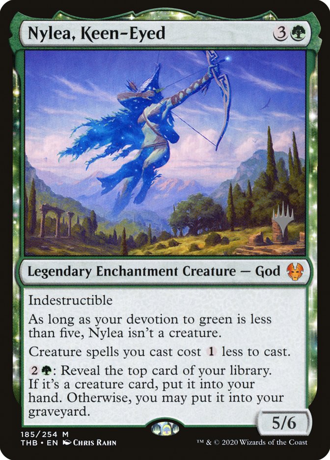 Nylea, Keen-Eyed (Promo Pack) [Theros Beyond Death Promos] | Deep Dive Games St. Marys