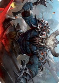 Frenzied Raider Art Card (Gold-Stamped Signature) [Kaldheim Art Series] | Deep Dive Games St. Marys