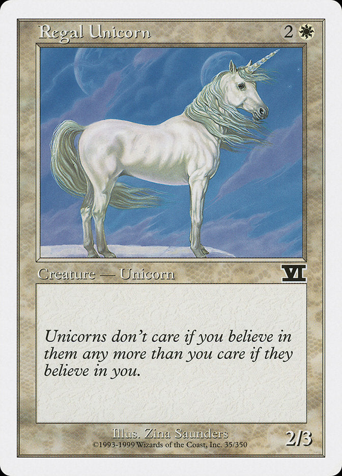 Regal Unicorn [Classic Sixth Edition] | Deep Dive Games St. Marys