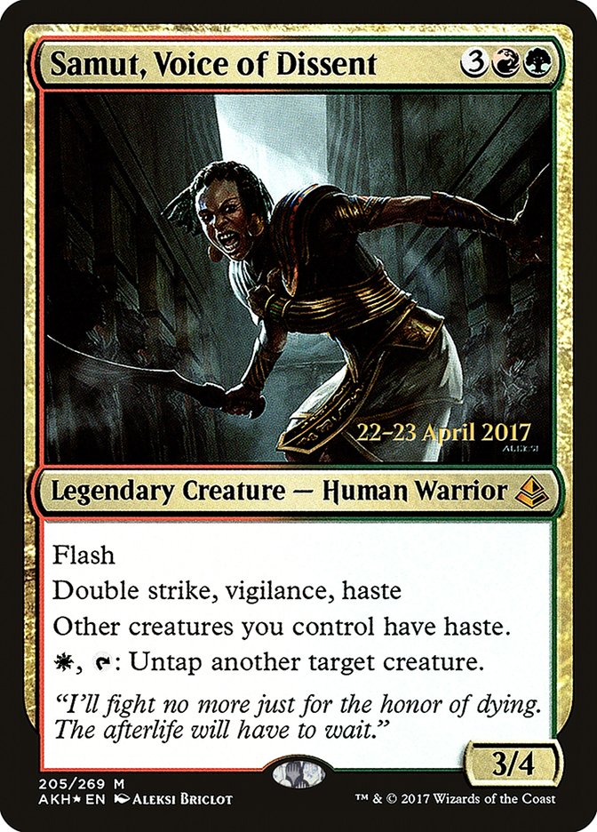 Samut, Voice of Dissent [Amonkhet Prerelease Promos] | Deep Dive Games St. Marys