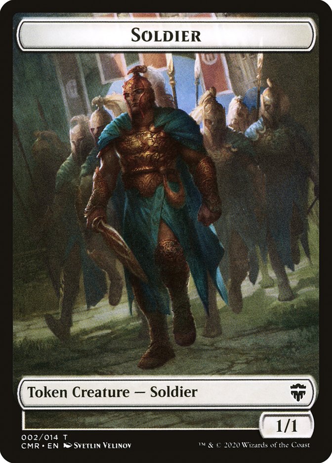Rock // Soldier Double-Sided Token [Commander Legends Tokens] | Deep Dive Games St. Marys