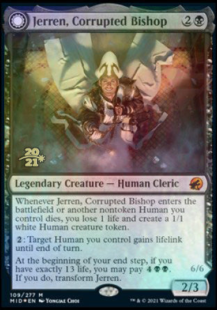 Jerren, Corrupted Bishop // Ormendahl, the Corrupted [Innistrad: Midnight Hunt Prerelease Promos] | Deep Dive Games St. Marys