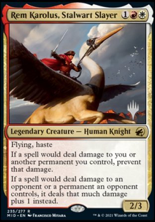 Rem Karolus, Stalwart Slayer (Promo Pack) [Innistrad: Midnight Hunt Promos] | Deep Dive Games St. Marys