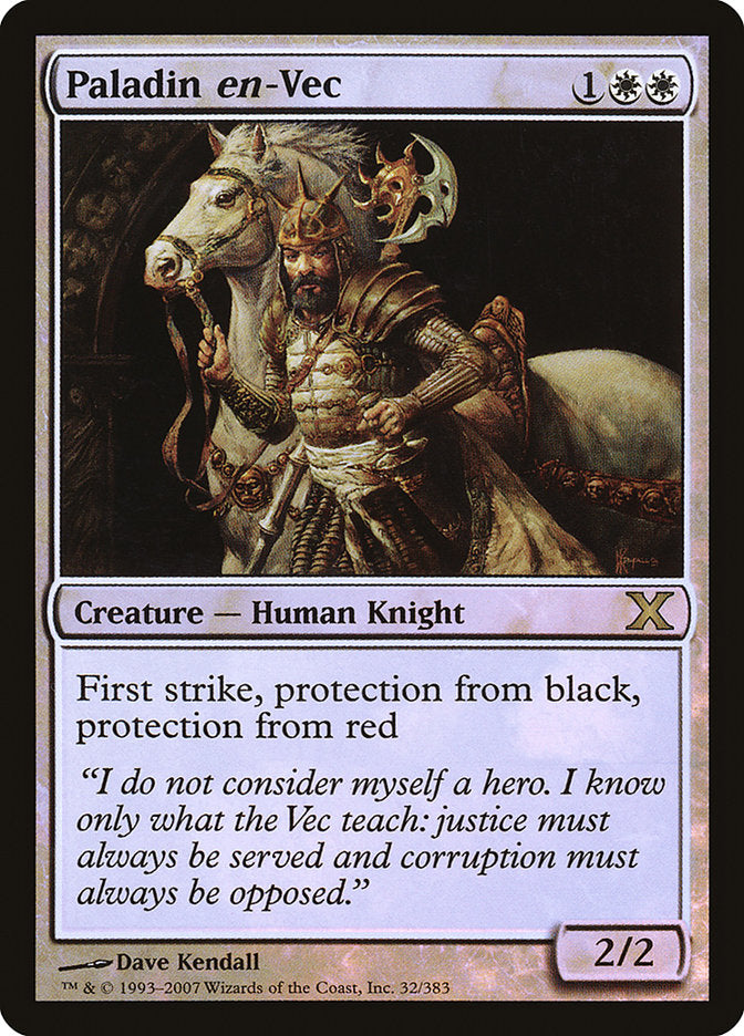 Paladin en-Vec (Premium Foil) [Tenth Edition] | Deep Dive Games St. Marys