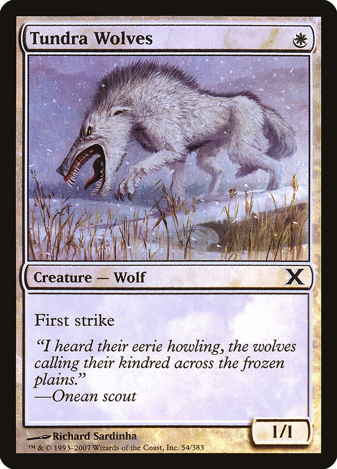 Tundra Wolves (Premium Foil) [Tenth Edition] | Deep Dive Games St. Marys
