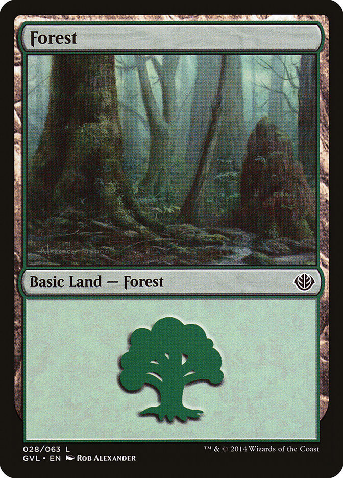 Forest (28) (Garruk vs. Liliana) [Duel Decks Anthology] | Deep Dive Games St. Marys