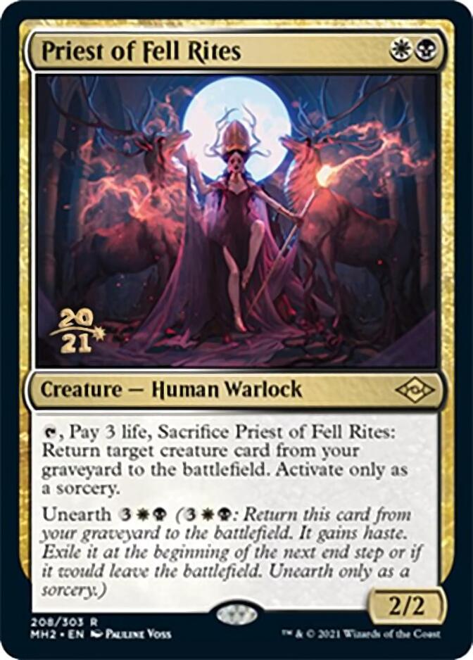 Priest of Fell Rites [Modern Horizons 2 Prerelease Promos] | Deep Dive Games St. Marys