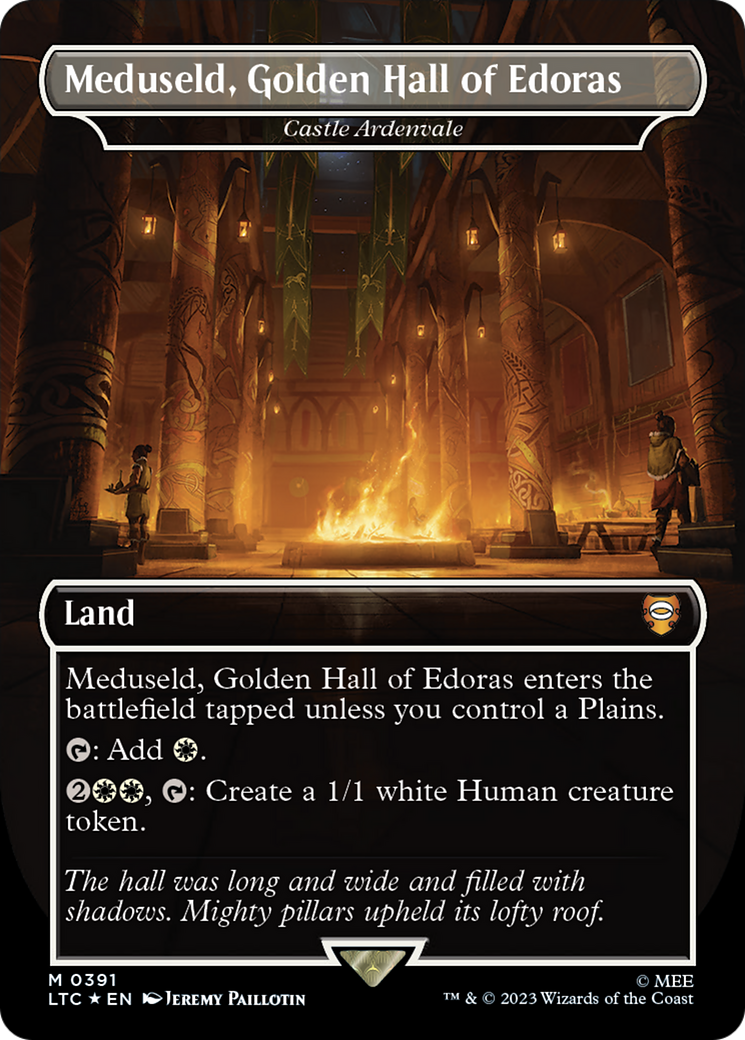 Castle Ardenvale - Meduseld, Golden Hall of Edoras (Surge Foil Realms and Relics) [The Lord of the Rings: Tales of Middle-Earth Commander] | Deep Dive Games St. Marys