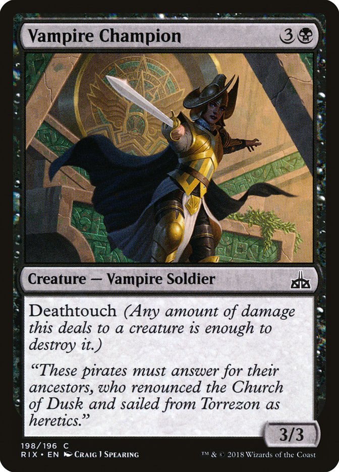 Vampire Champion [Rivals of Ixalan] | Deep Dive Games St. Marys