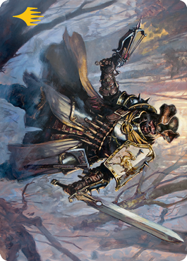 Brutal Cathar Art Card (Gold-Stamped Signature) [Innistrad: Midnight Hunt Art Series] | Deep Dive Games St. Marys