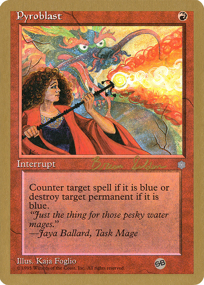 Pyroblast (Brian Selden) (SB) [World Championship Decks 1998] | Deep Dive Games St. Marys