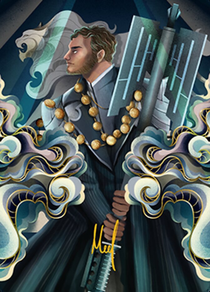 Rafiq of the Many Art Card (Gold-Stamped Signature) [Streets of New Capenna Art Series] | Deep Dive Games St. Marys