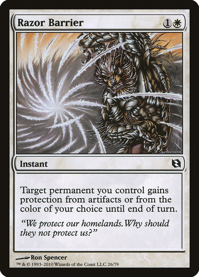 Razor Barrier [Duel Decks: Elspeth vs. Tezzeret] | Deep Dive Games St. Marys