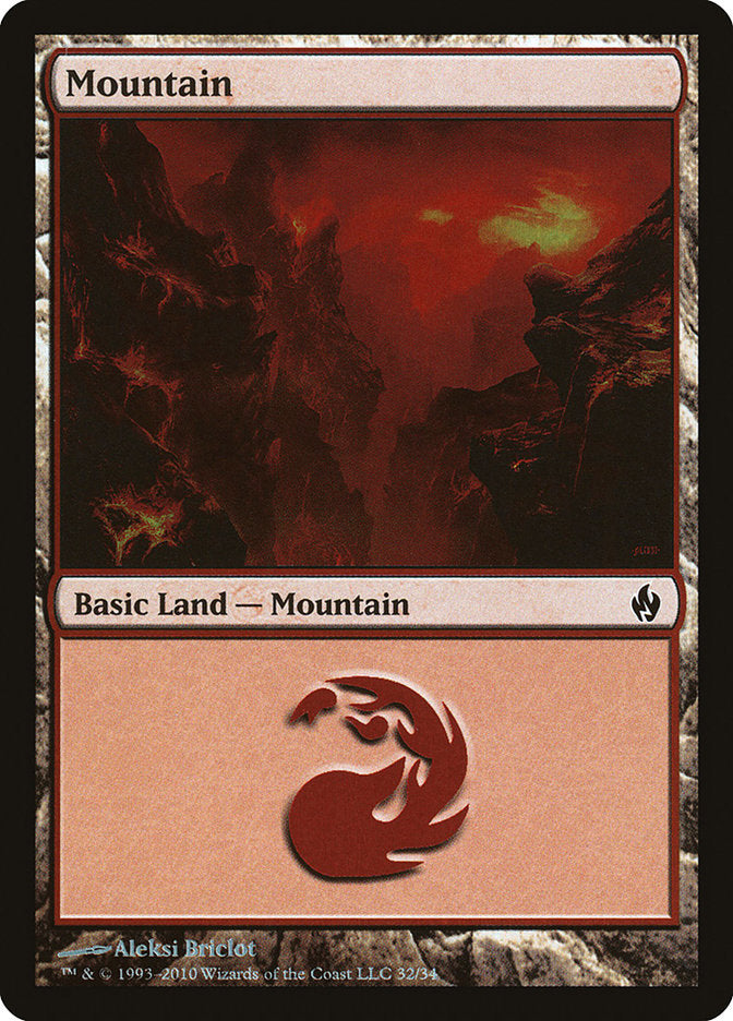 Mountain (32) [Premium Deck Series: Fire and Lightning] | Deep Dive Games St. Marys