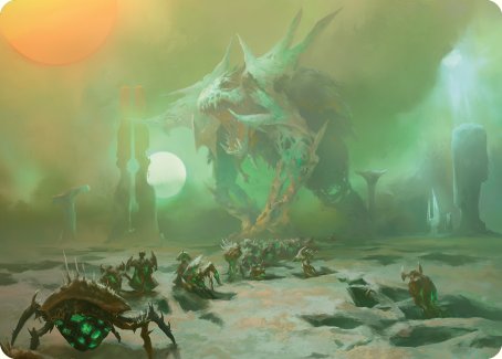 Green Sun's Twilight Art Card [Phyrexia: All Will Be One Art Series] | Deep Dive Games St. Marys
