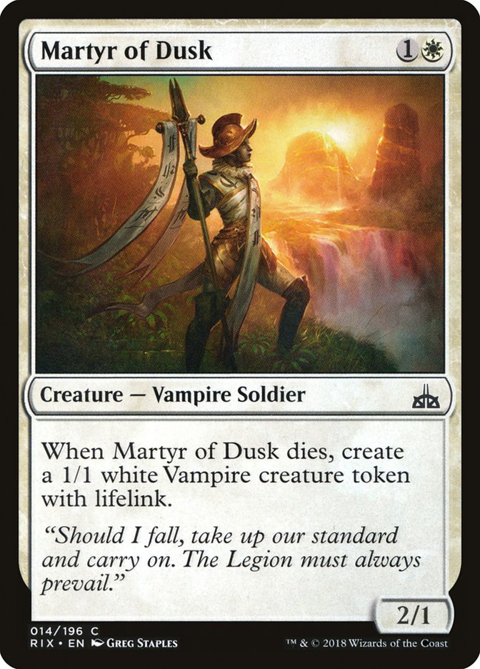Martyr of Dusk [Rivals of Ixalan] | Deep Dive Games St. Marys