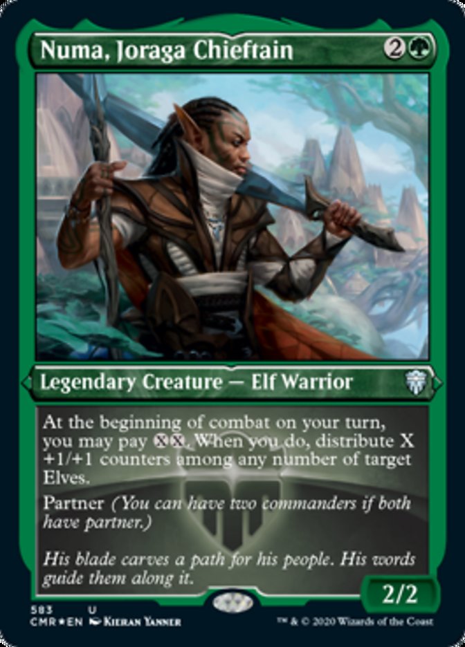 Numa, Joraga Chieftain (Etched) [Commander Legends] | Deep Dive Games St. Marys