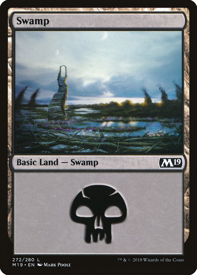 Swamp (272) [Core Set 2019] | Deep Dive Games St. Marys