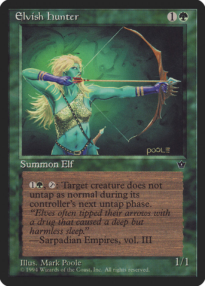 Elvish Hunter (Mark Poole) [Fallen Empires] | Deep Dive Games St. Marys