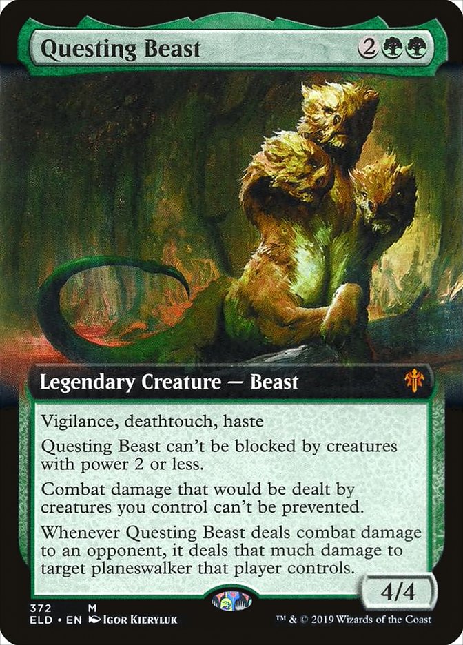Questing Beast (Extended Art) [Throne of Eldraine] | Deep Dive Games St. Marys