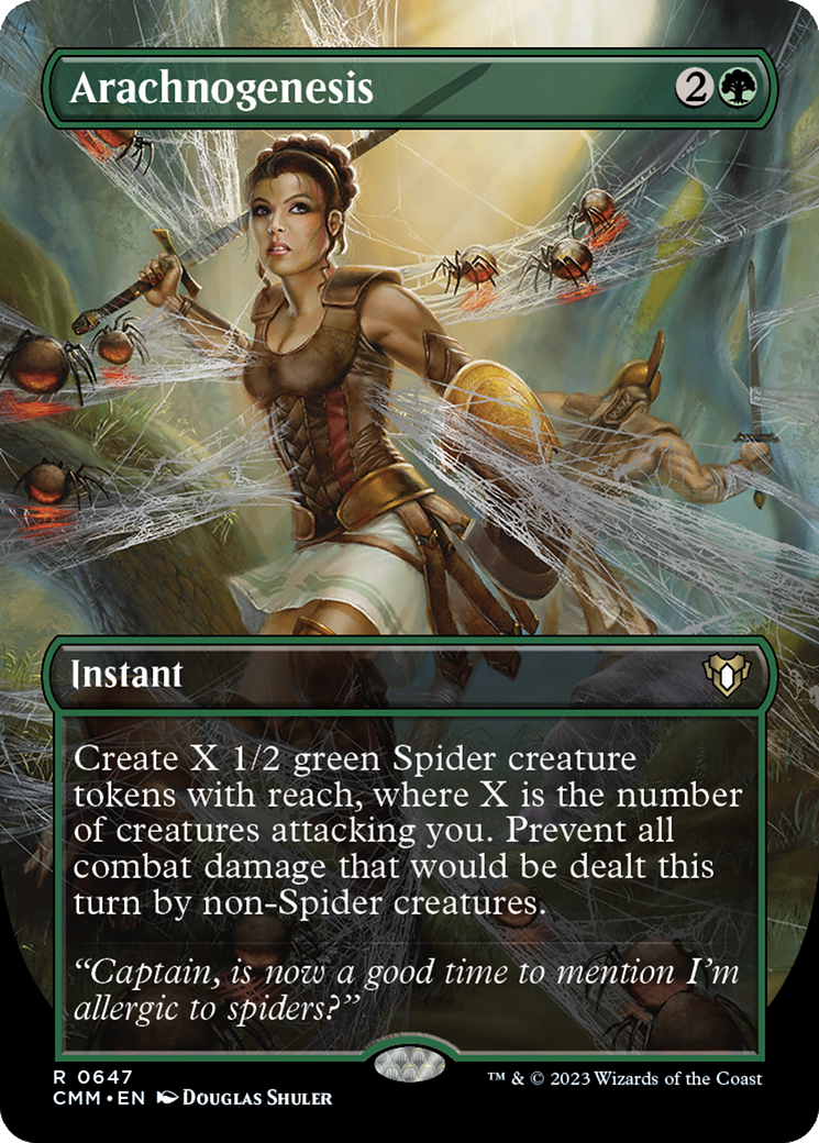 Arachnogenesis (Borderless Alternate Art) [Commander Masters] | Deep Dive Games St. Marys