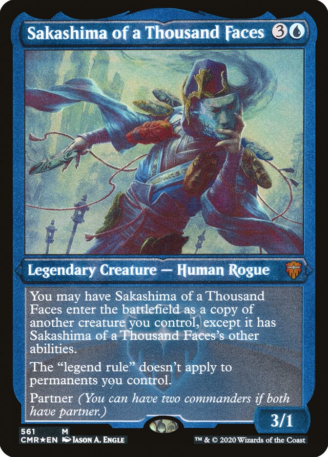 Sakashima of a Thousand Faces (Etched) [Commander Legends] | Deep Dive Games St. Marys