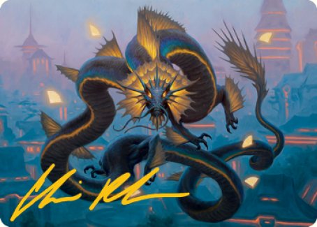 Ao, the Dawn Sky 1 Art Card (Gold-Stamped Signature) [Kamigawa: Neon Dynasty Art Series] | Deep Dive Games St. Marys