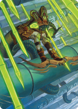 Bamboo Grove Archer Art Card [Kamigawa: Neon Dynasty Art Series] | Deep Dive Games St. Marys