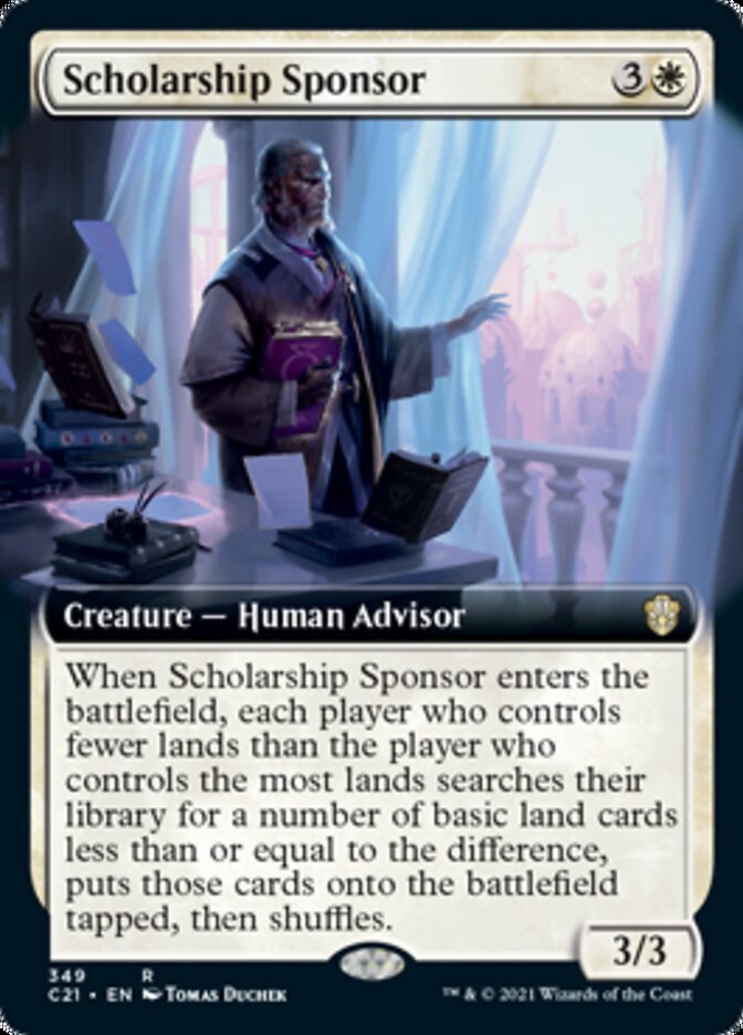 Scholarship Sponsor (Extended Art) [Commander 2021] | Deep Dive Games St. Marys
