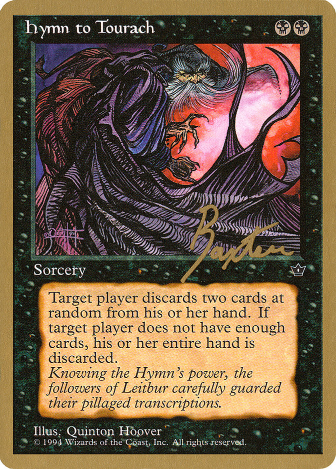 Hymn to Tourach (Cloak) (George Baxter) [Pro Tour Collector Set] | Deep Dive Games St. Marys