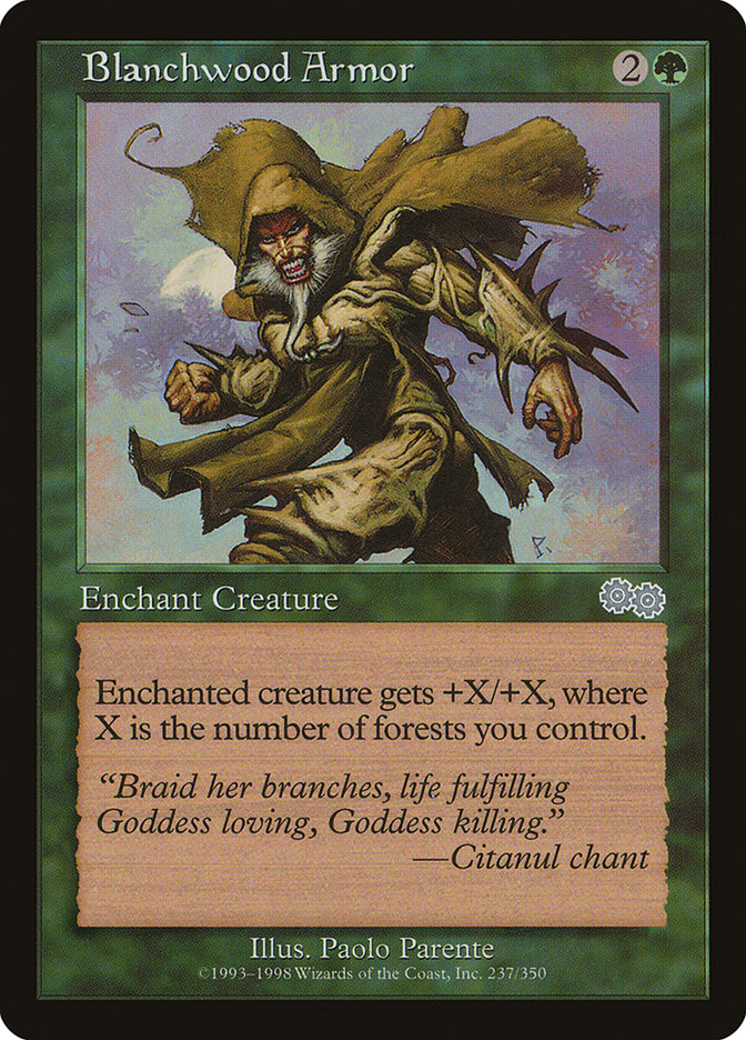 Blanchwood Armor [Urza's Saga] | Deep Dive Games St. Marys