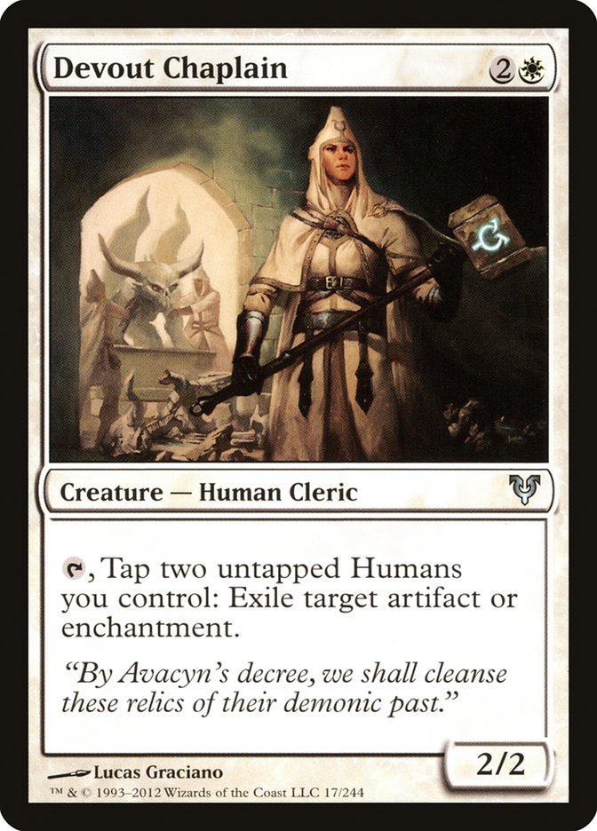 Devout Chaplain [Avacyn Restored] | Deep Dive Games St. Marys