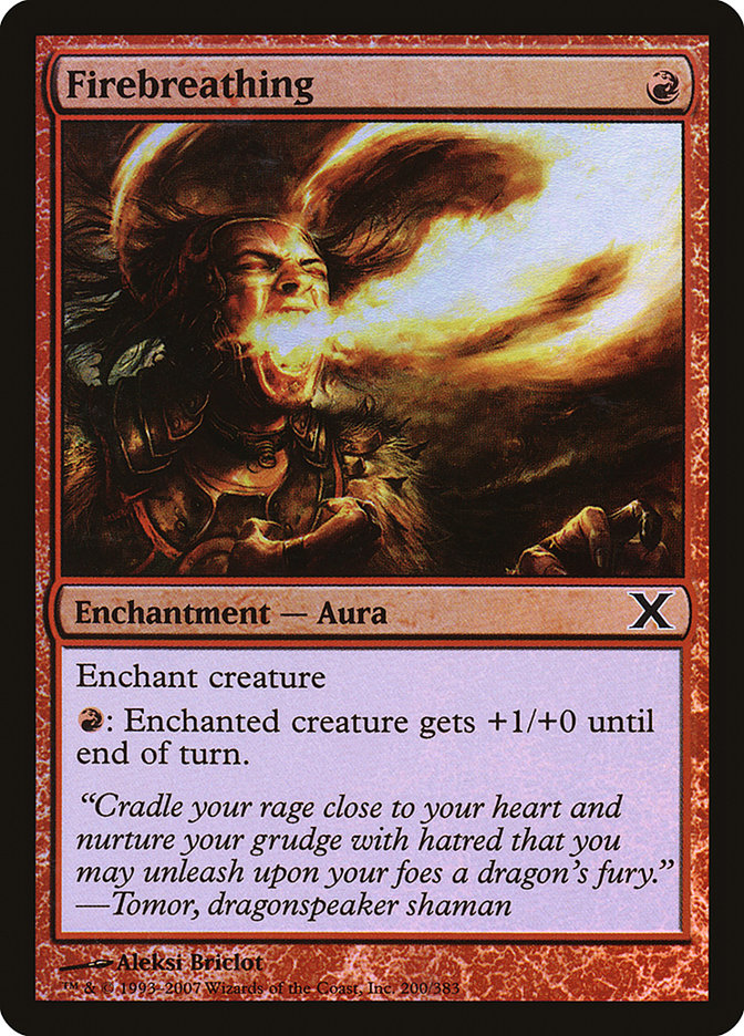 Firebreathing (Premium Foil) [Tenth Edition] | Deep Dive Games St. Marys