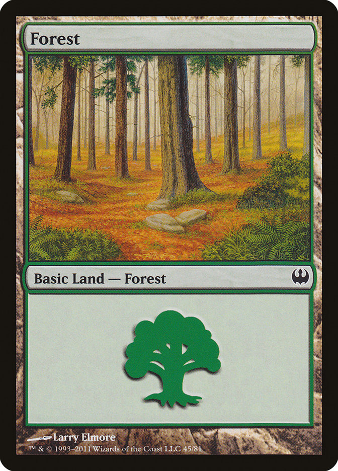 Forest (45) [Duel Decks: Knights vs. Dragons] | Deep Dive Games St. Marys