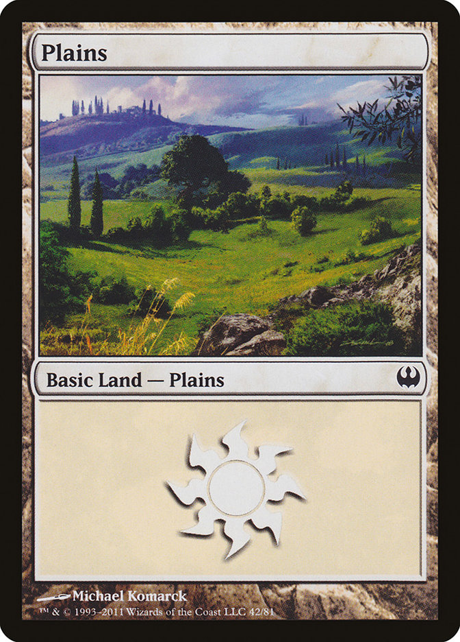 Plains (42) [Duel Decks: Knights vs. Dragons] | Deep Dive Games St. Marys