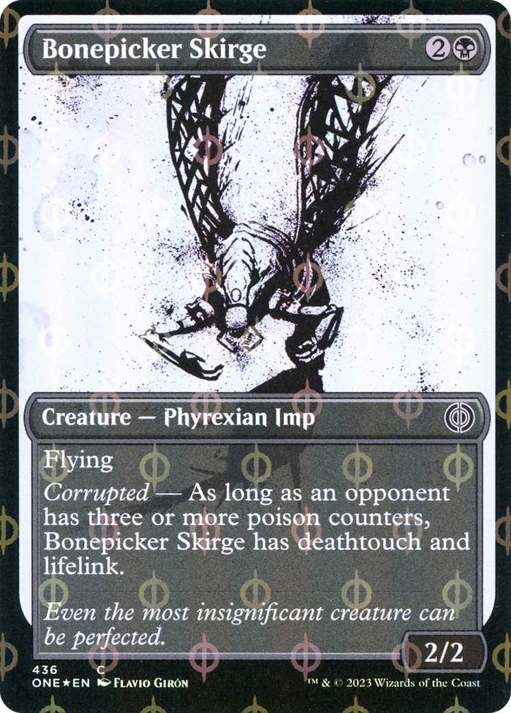 Bonepicker Skirge (Showcase Ichor Step-and-Compleat Foil) [Phyrexia: All Will Be One] | Deep Dive Games St. Marys