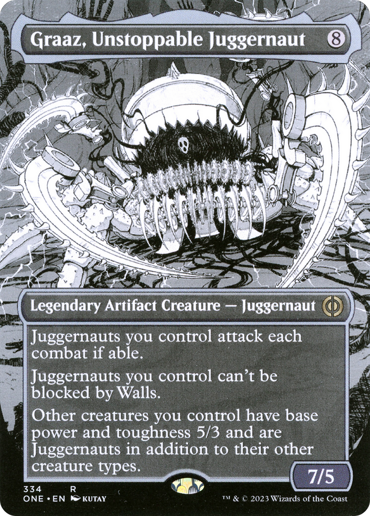 Graaz, Unstoppable Juggernaut (Borderless Manga) [Phyrexia: All Will Be One] | Deep Dive Games St. Marys