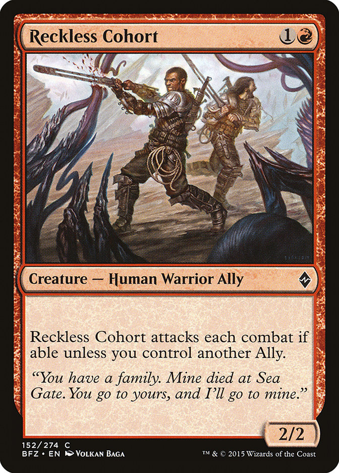Reckless Cohort [Battle for Zendikar] | Deep Dive Games St. Marys