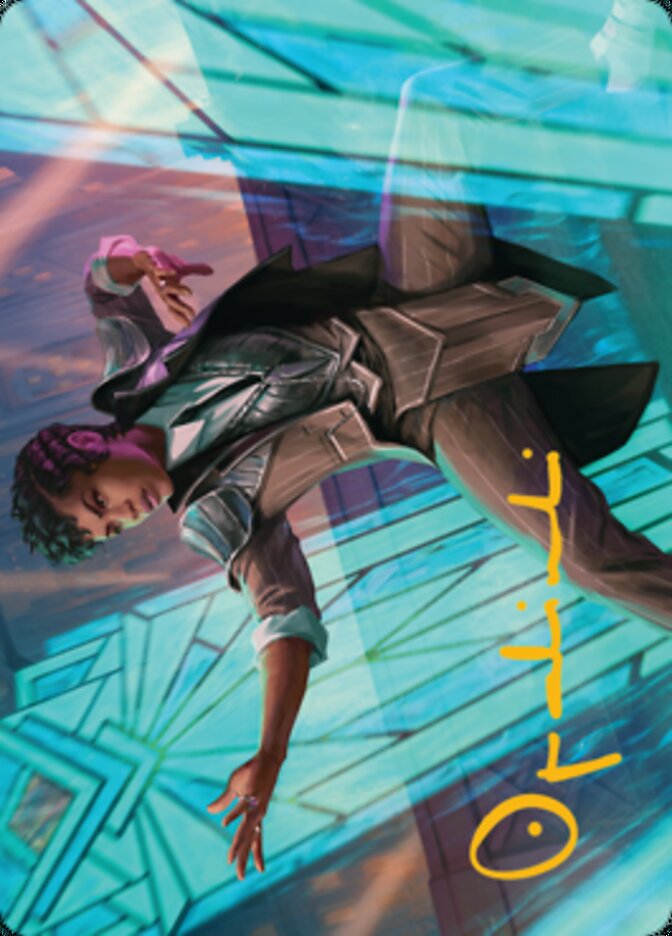 Dapper Shieldmate Art Card (Gold-Stamped Signature) [Streets of New Capenna Art Series] | Deep Dive Games St. Marys