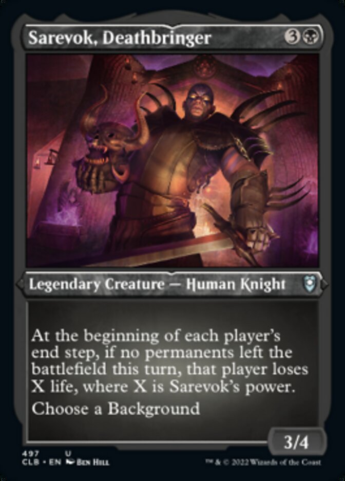 Sarevok, Deathbringer (Foil Etched) [Commander Legends: Battle for Baldur's Gate] | Deep Dive Games St. Marys