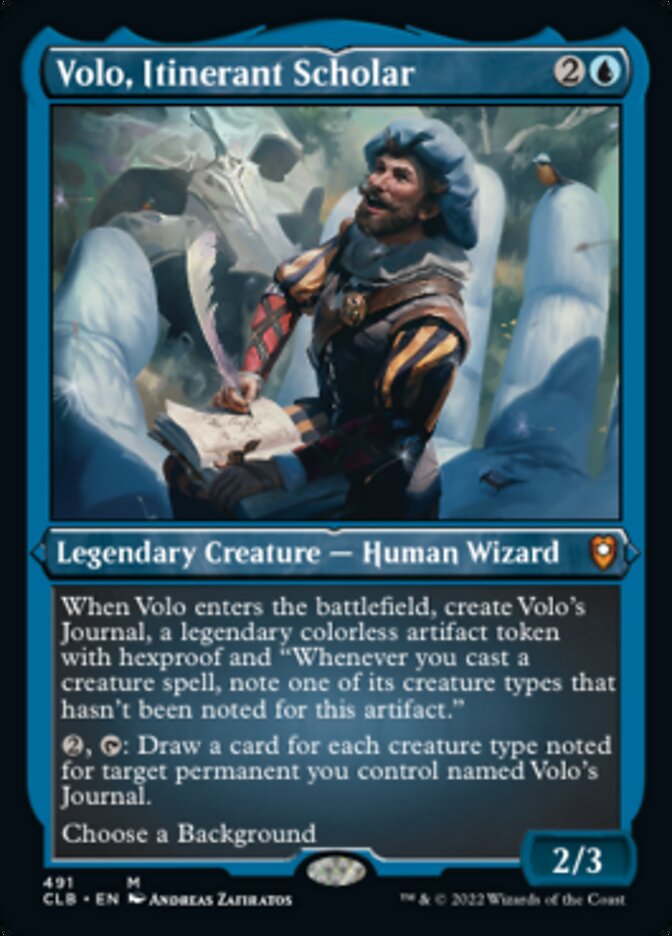 Volo, Itinerant Scholar (Foil Etched) [Commander Legends: Battle for Baldur's Gate] | Deep Dive Games St. Marys