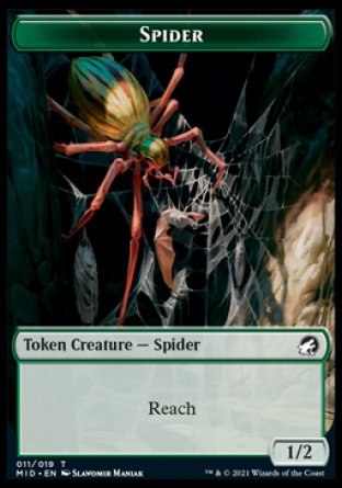 Human // Spider Double-Sided Token [Innistrad: Midnight Hunt Tokens] | Deep Dive Games St. Marys