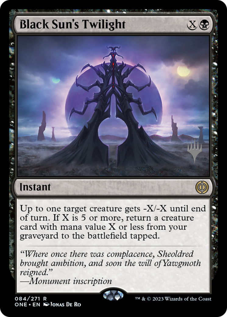 Black Sun's Twilight (Promo Pack) [Phyrexia: All Will Be One Promos] | Deep Dive Games St. Marys