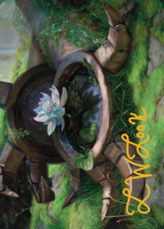 Timeless Lotus Art Card (Gold-Stamped Signature) [Dominaria United Art Series] | Deep Dive Games St. Marys