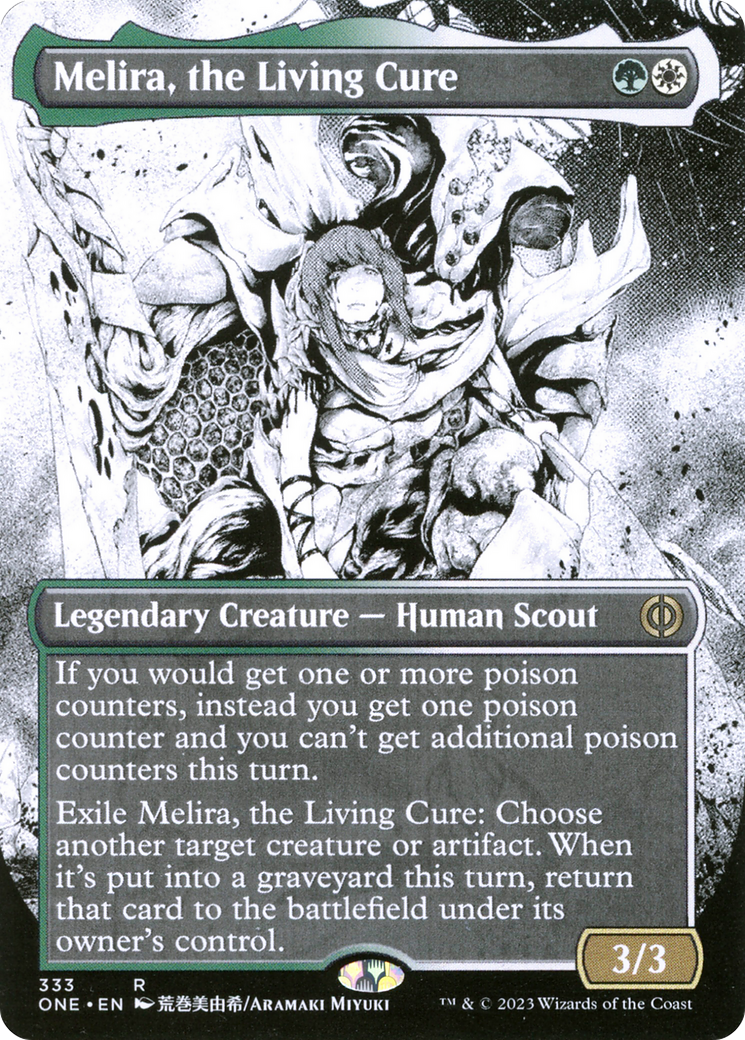Melira, the Living Cure (Borderless Manga) [Phyrexia: All Will Be One] | Deep Dive Games St. Marys